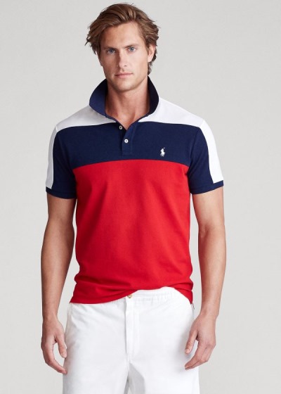 Men's Polo Ralph Lauren Custom Slim Fit Mesh Polos | 368751NZP